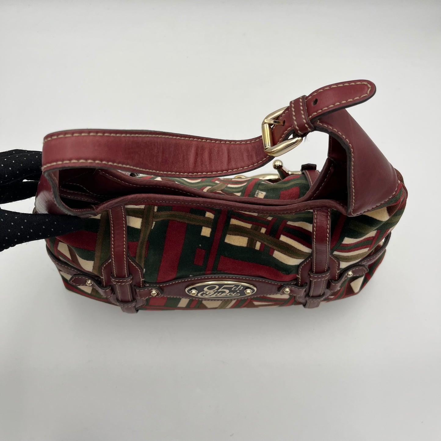 Gucci 85th Anniversary Velvet Horsebit Large Hobo Bag