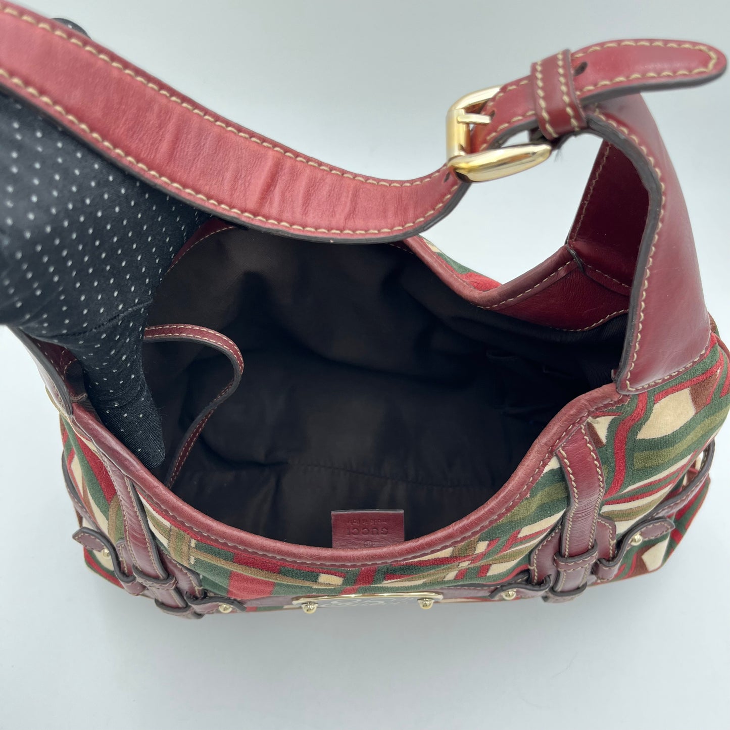 Gucci 85th Anniversary Velvet Horsebit Large Hobo Bag