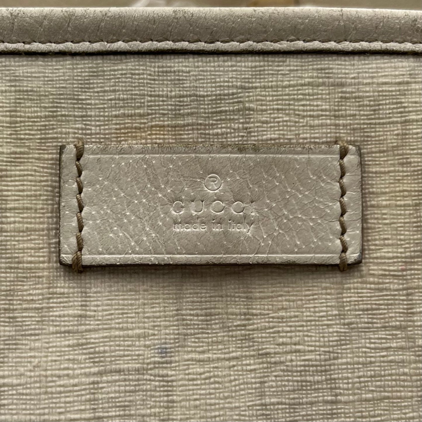 Gucci White Monogram PVC Sherryline Shopper Tote