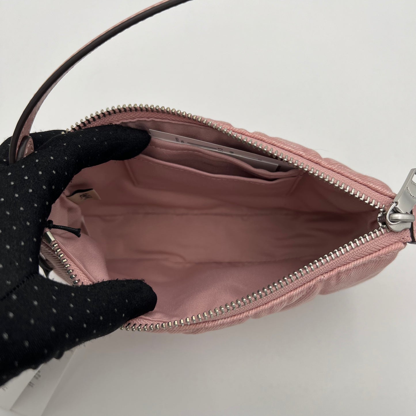 Coach Quilted Pink Denim Nolita Pochette