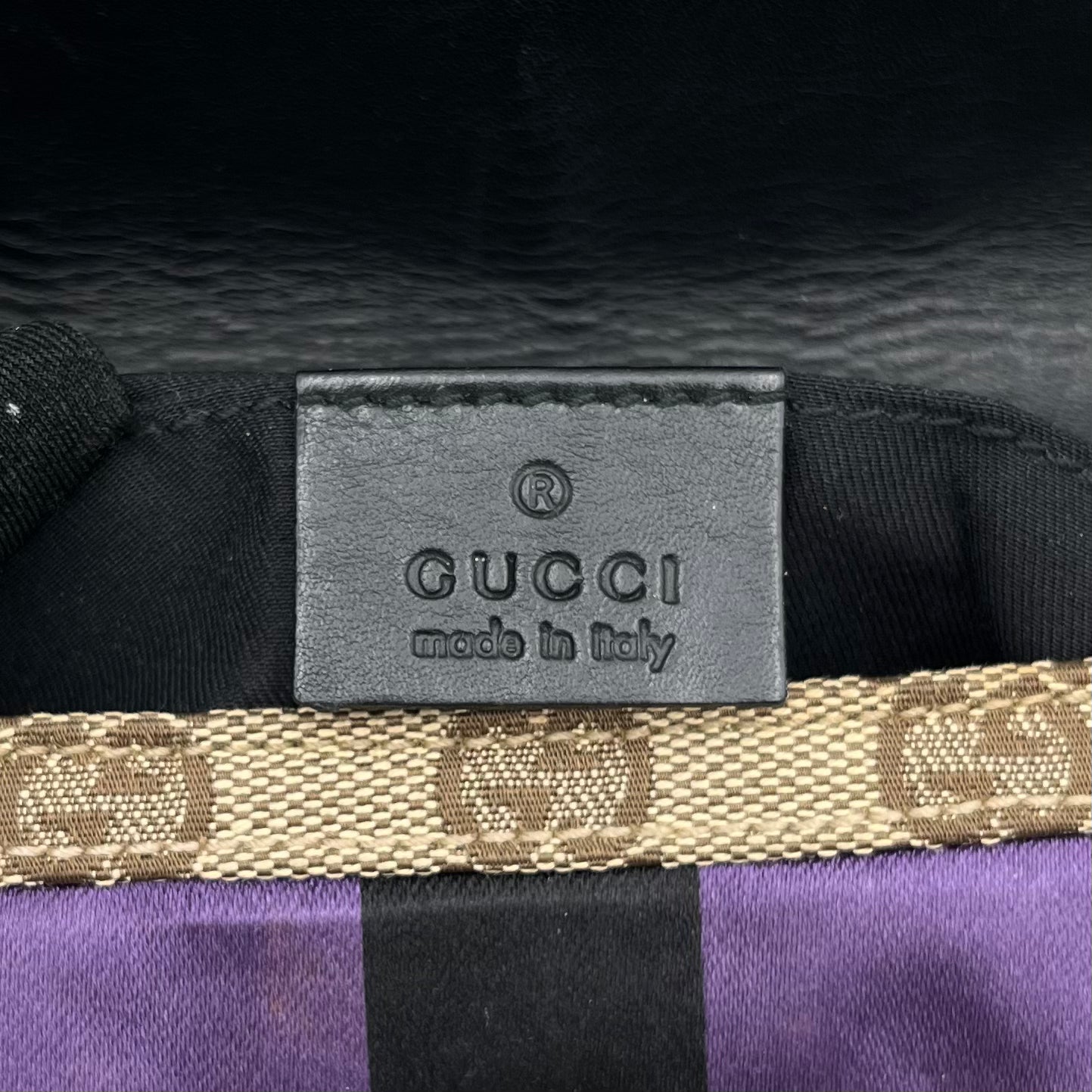 Gucci Tom Ford Monogram Purple Silk Horsebit Chain Shoulder Bag