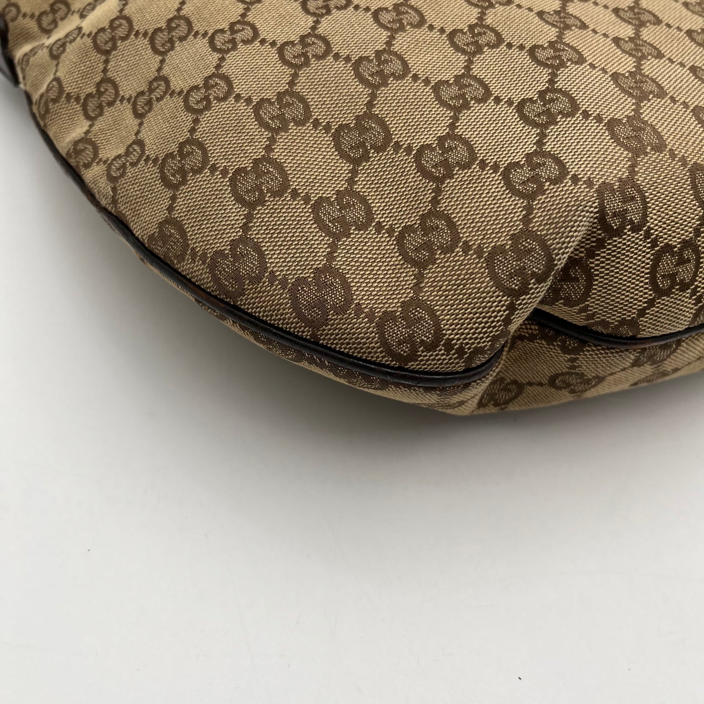 Gucci Monogram Canvas Web Sherryline Hobo Crossbody