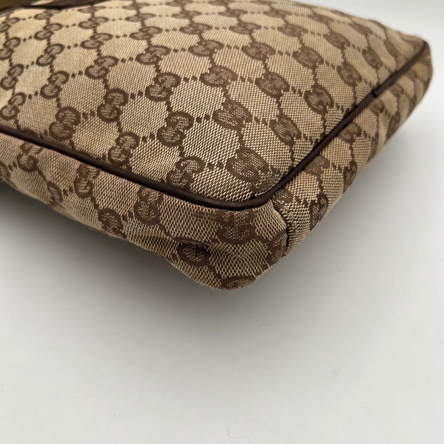 Gucci Brown Monogram Canvas x Leather Men's Crossbody