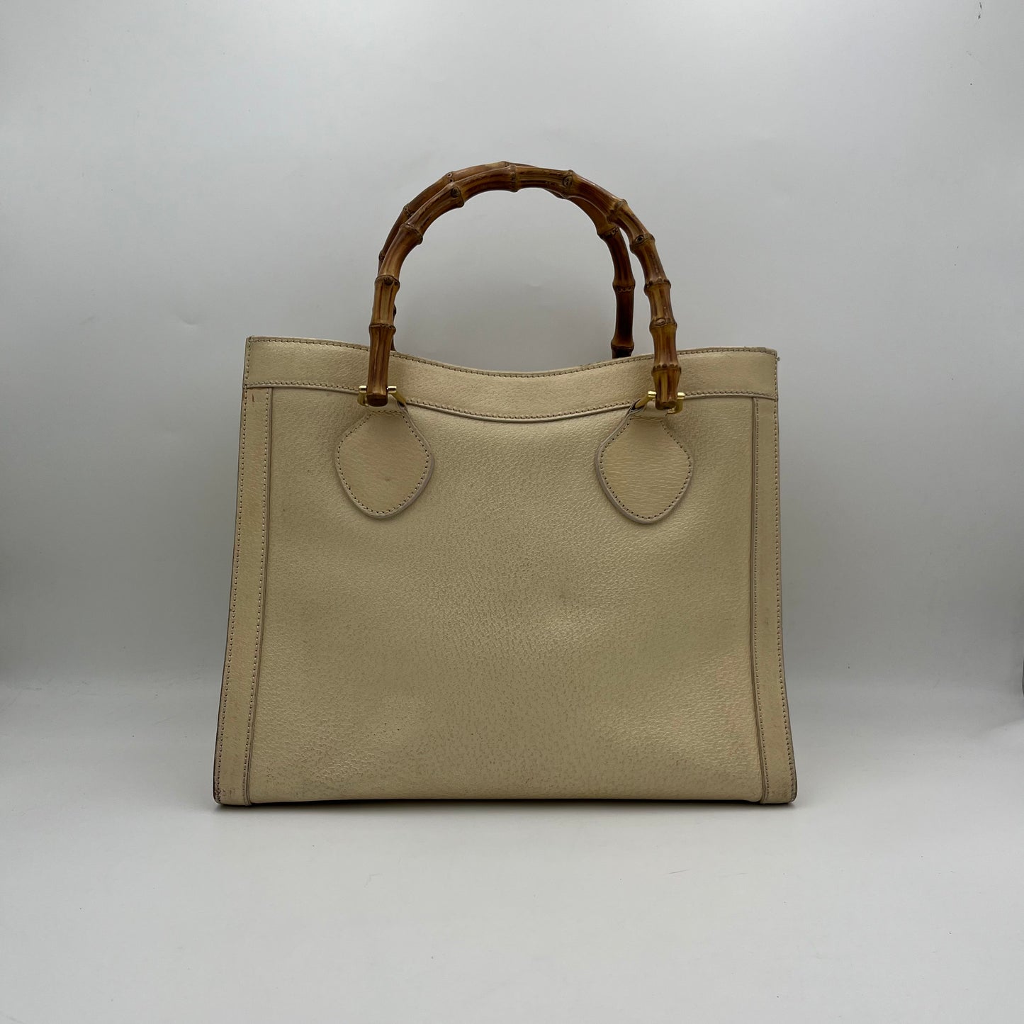 Gucci Vintage Beige Diana Bamboo Handbag
