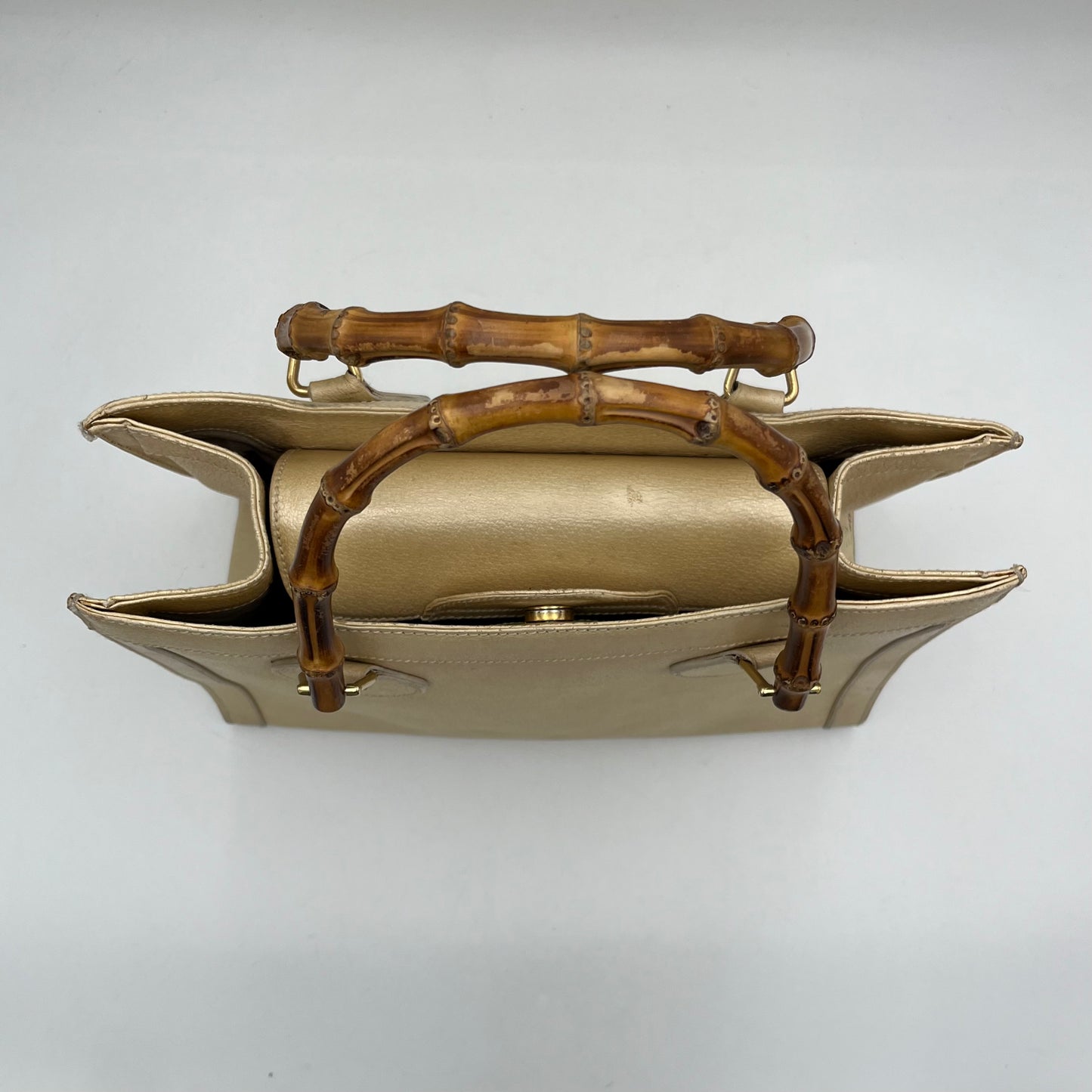 Gucci Vintage Beige Diana Bamboo Handbag