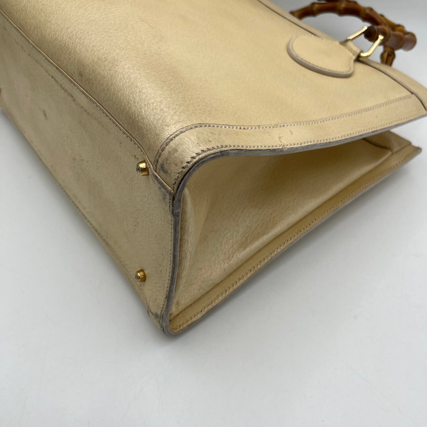 Gucci Vintage Beige Diana Bamboo Handbag