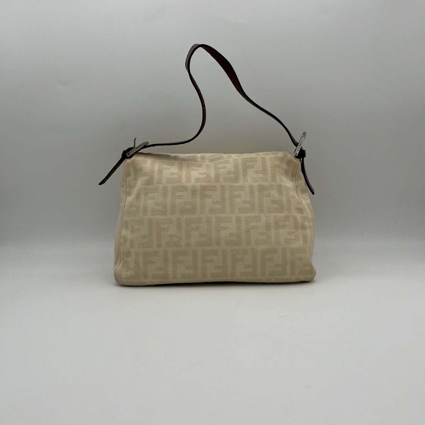 Fendi Ivory Zucca Mamma Baguette