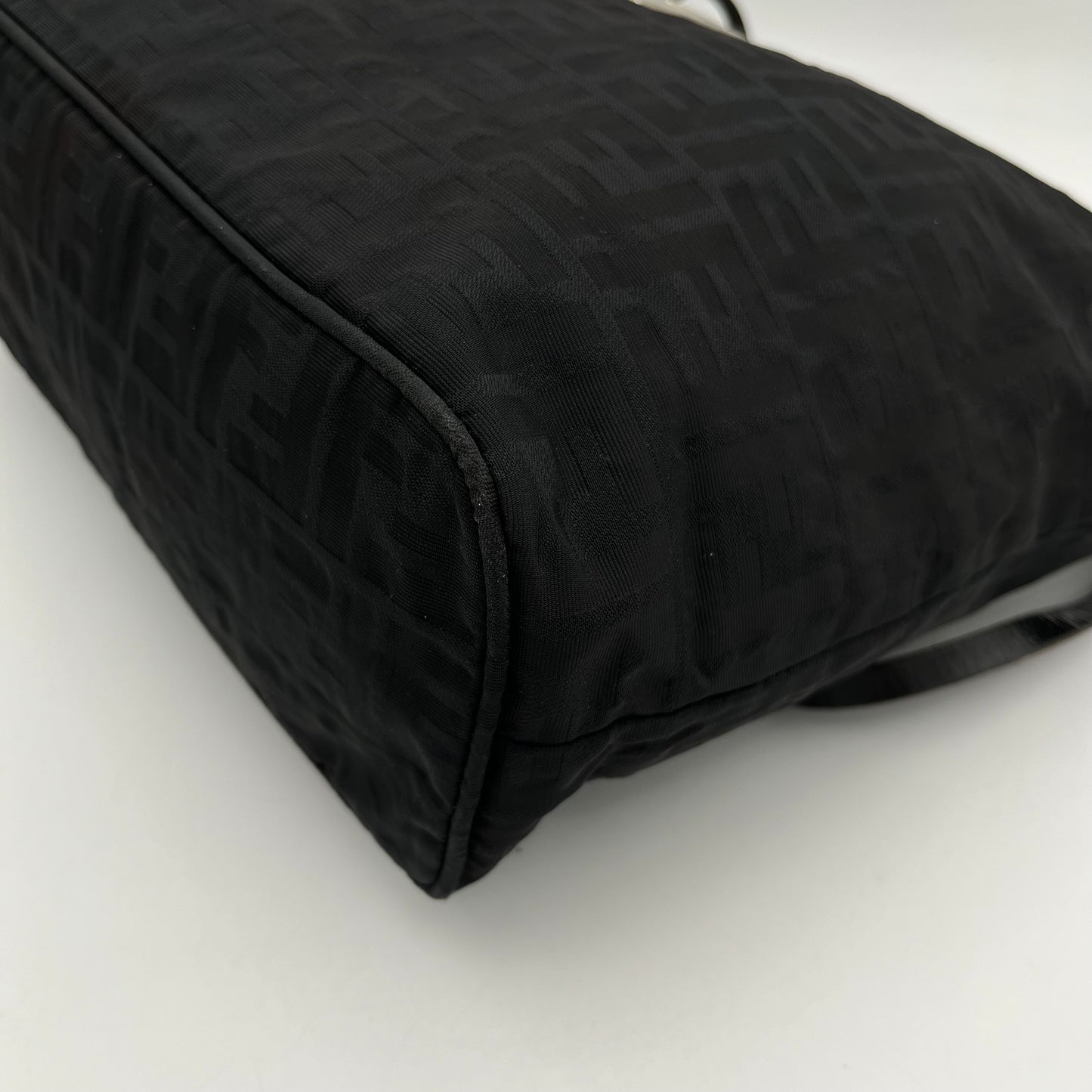 Fendi Black Zucca FF Zip Tote