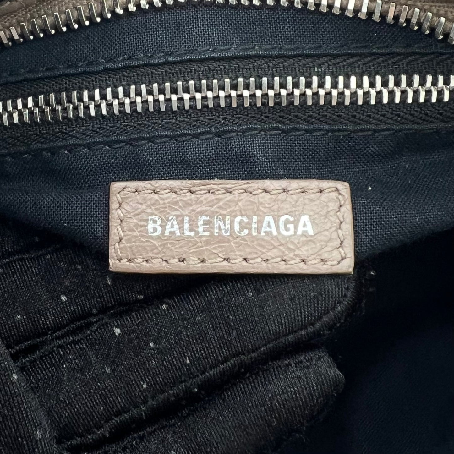 Balenciaga Taupe Leather Classic Mini City SHW