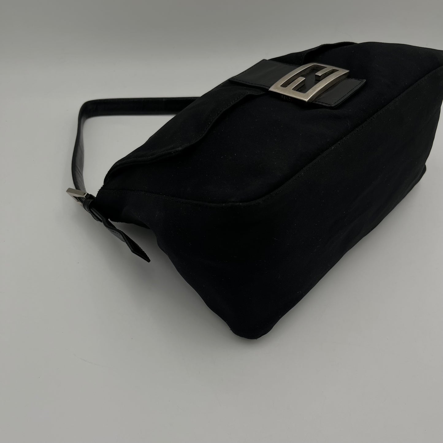 Fendi Black Neoprene Mamma Baguette