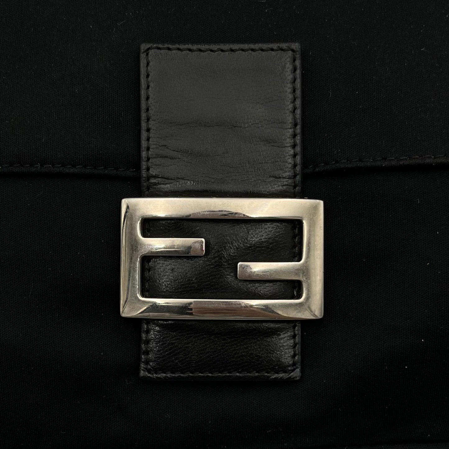 Fendi Black Neoprene Mamma Baguette