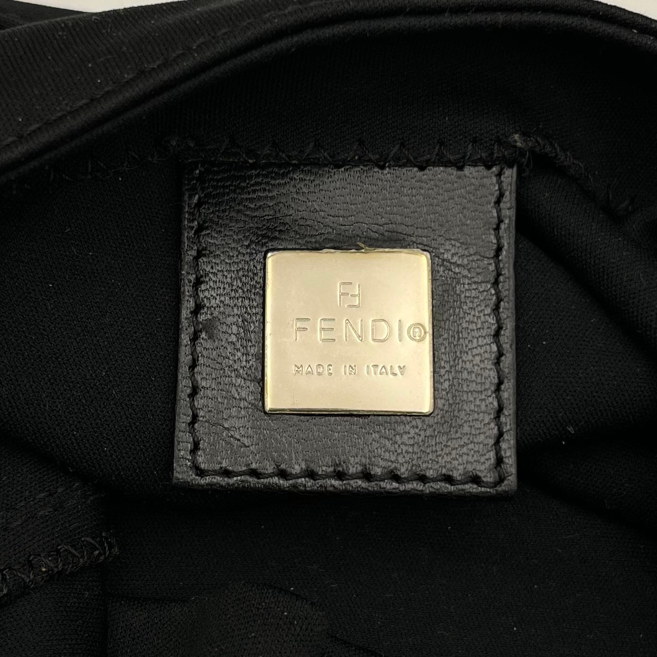 Fendi Black Neoprene Mamma Baguette