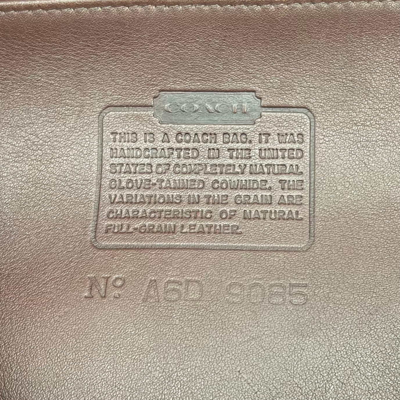Coach Vintage 9085 Brown Leather Duffle Sac