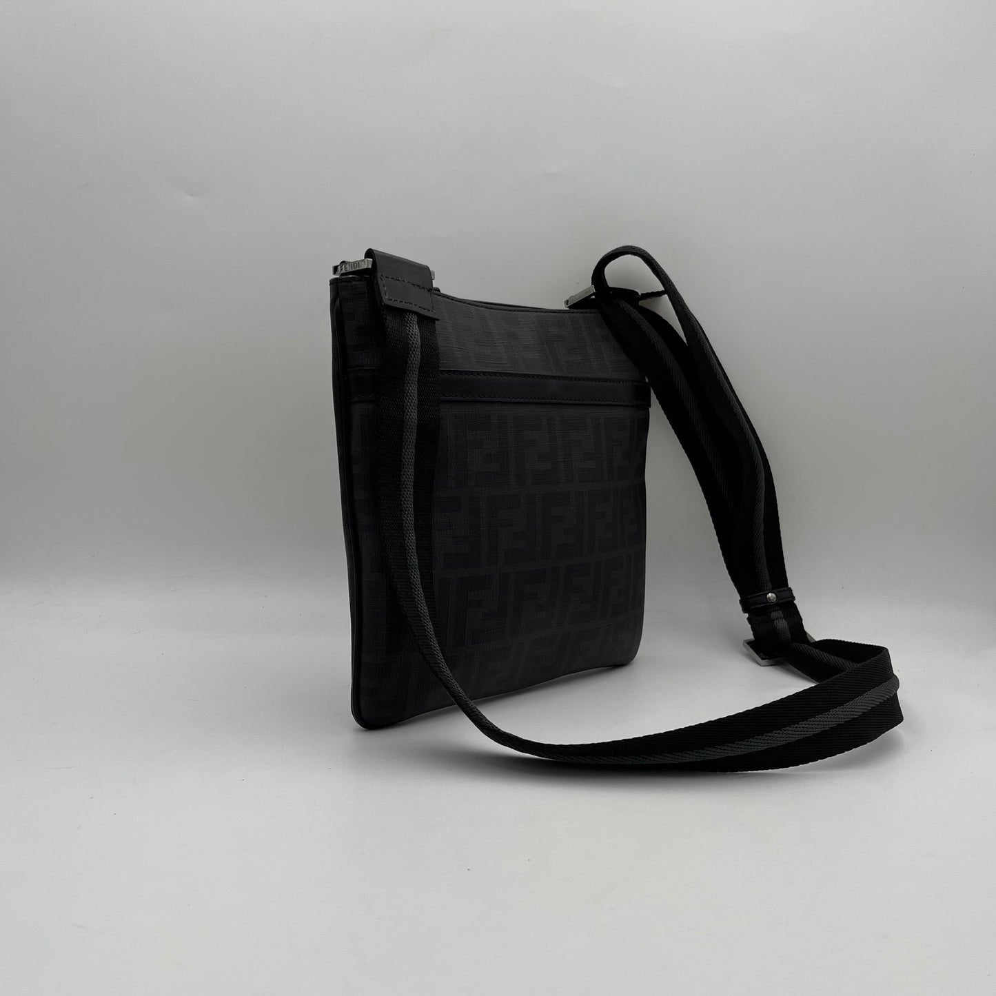Fendi Black Zucca Spalmati Crossbody
