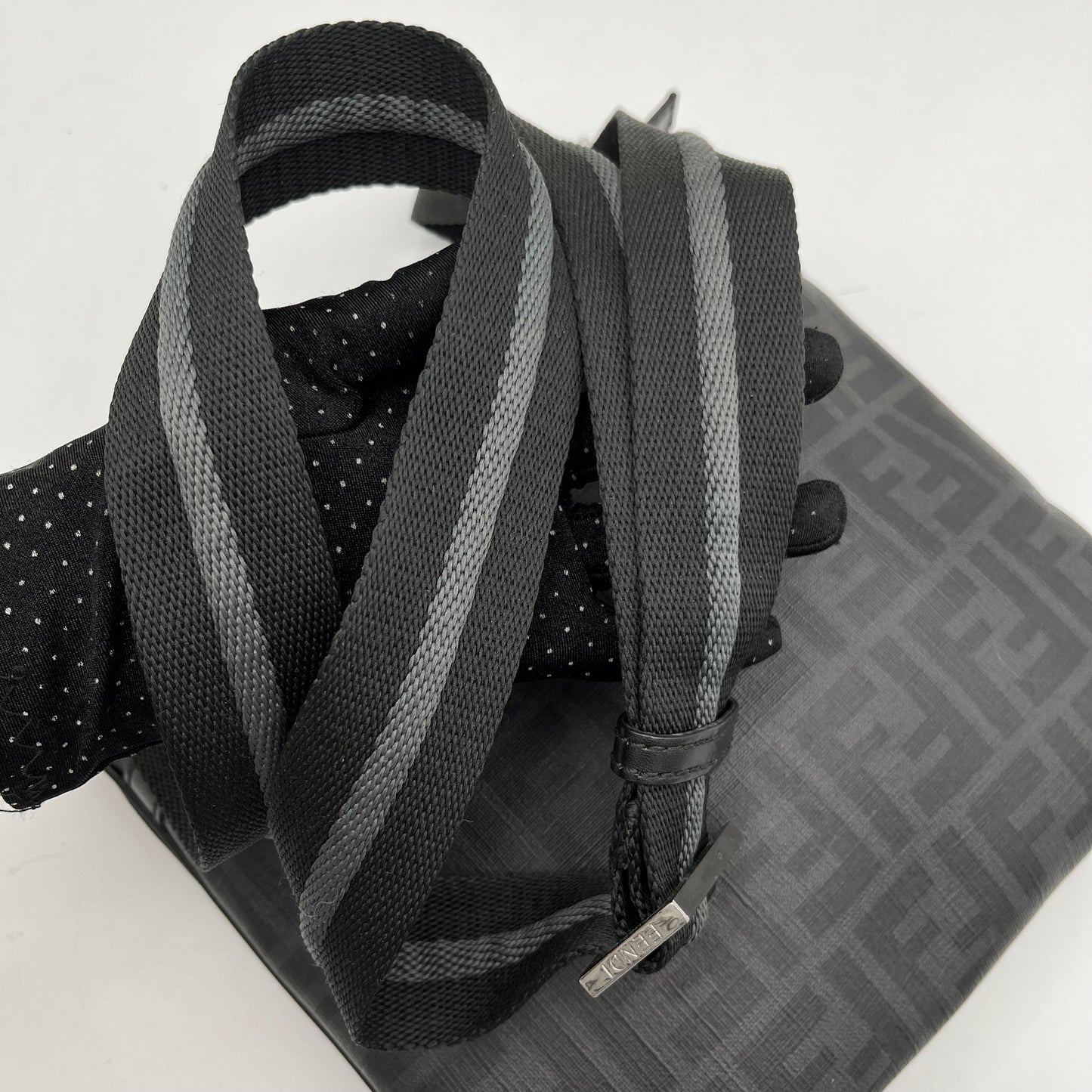 Fendi Black Zucca Spalmati Crossbody
