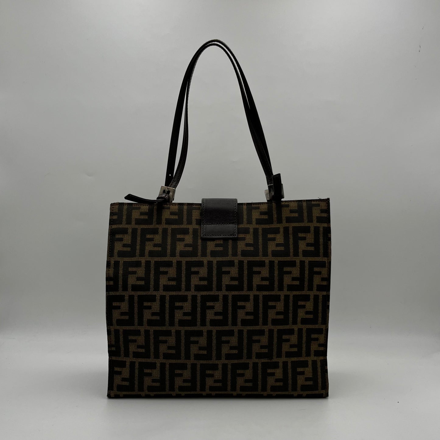 Fendi Tobacco Zucca Tote Shoulder Bag