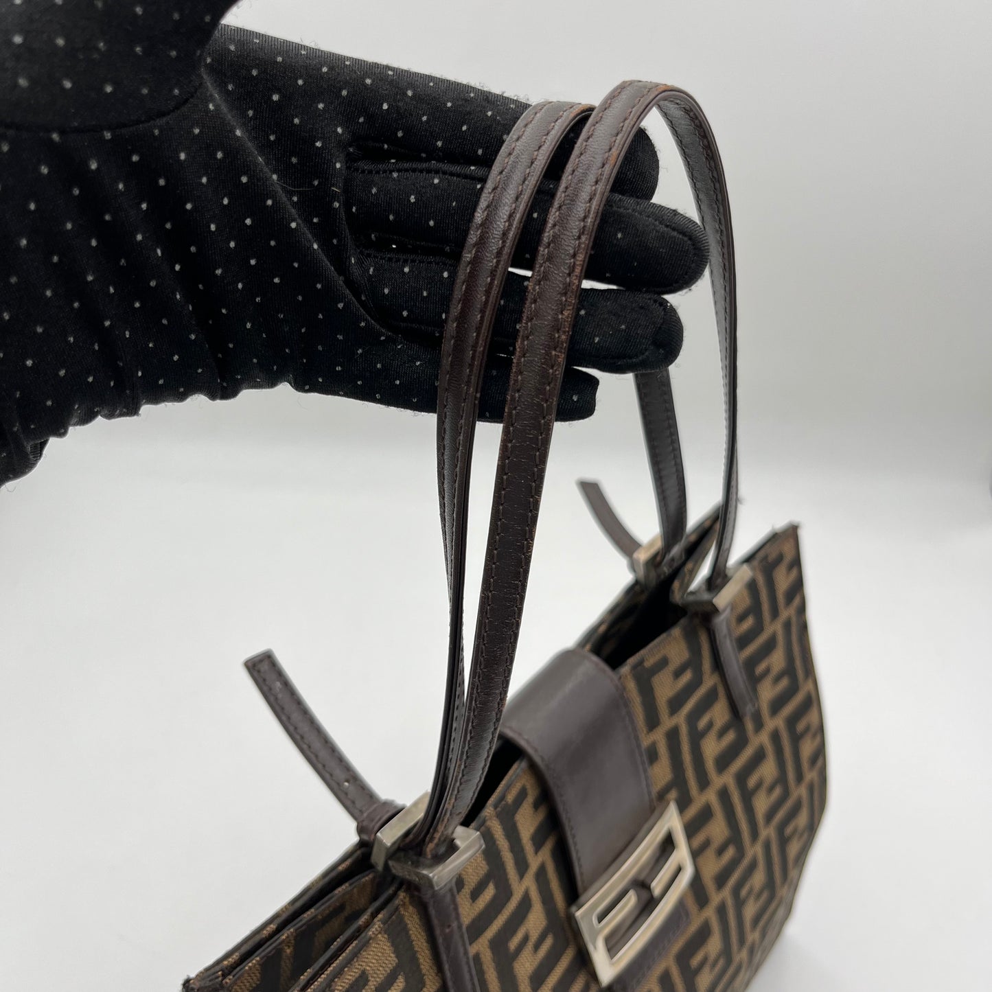 Fendi Tobacco Zucca Tote Shoulder Bag