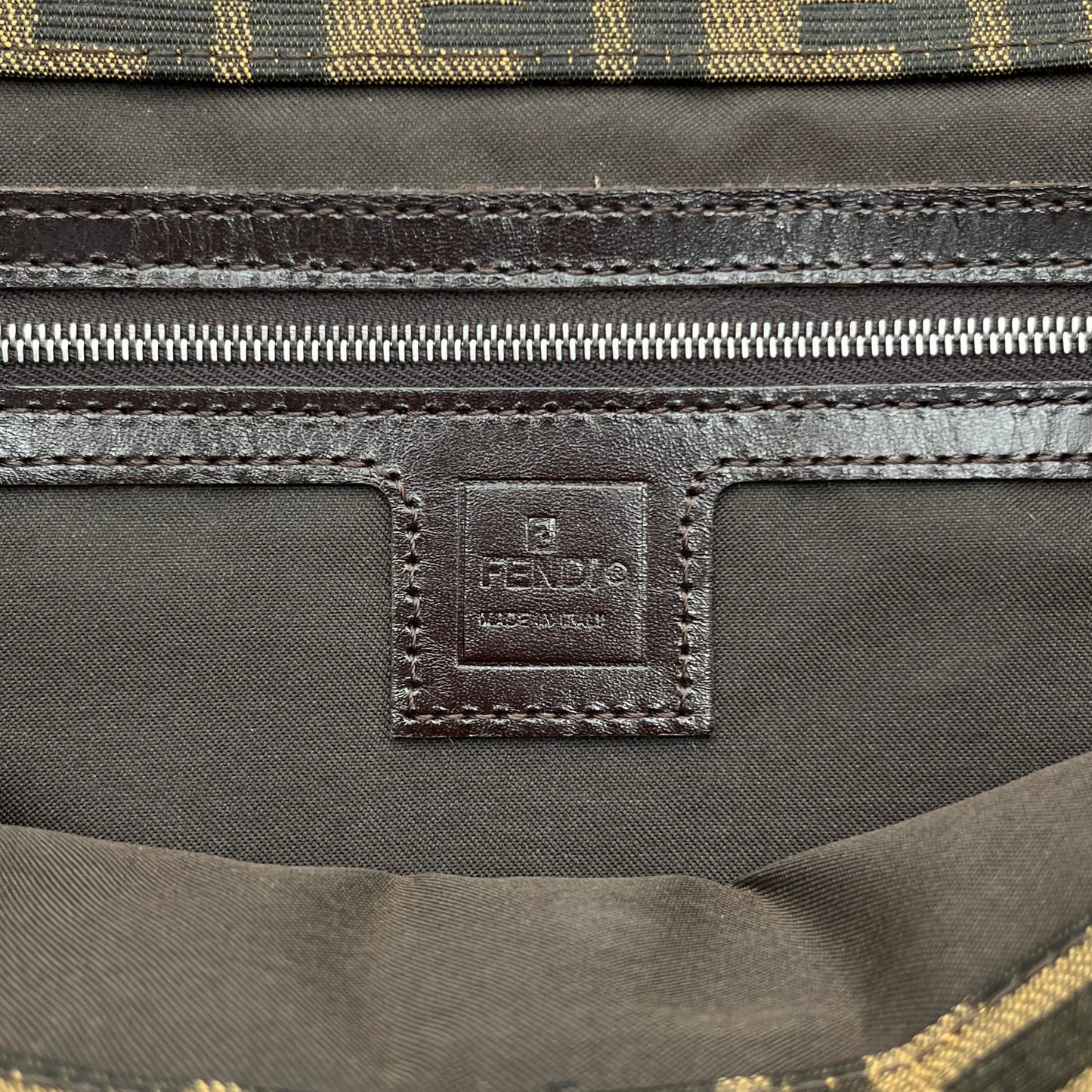 Fendi Tobacco Zucca Tote Shoulder Bag