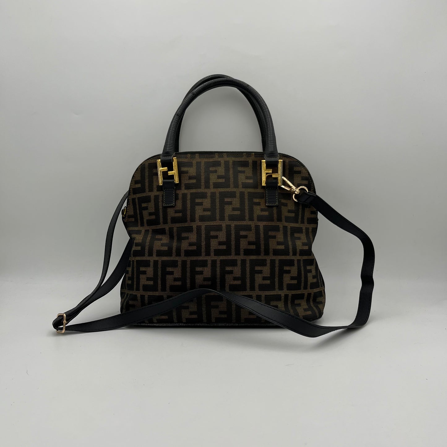 Fendi Tobacco Zucca Alma Handbag