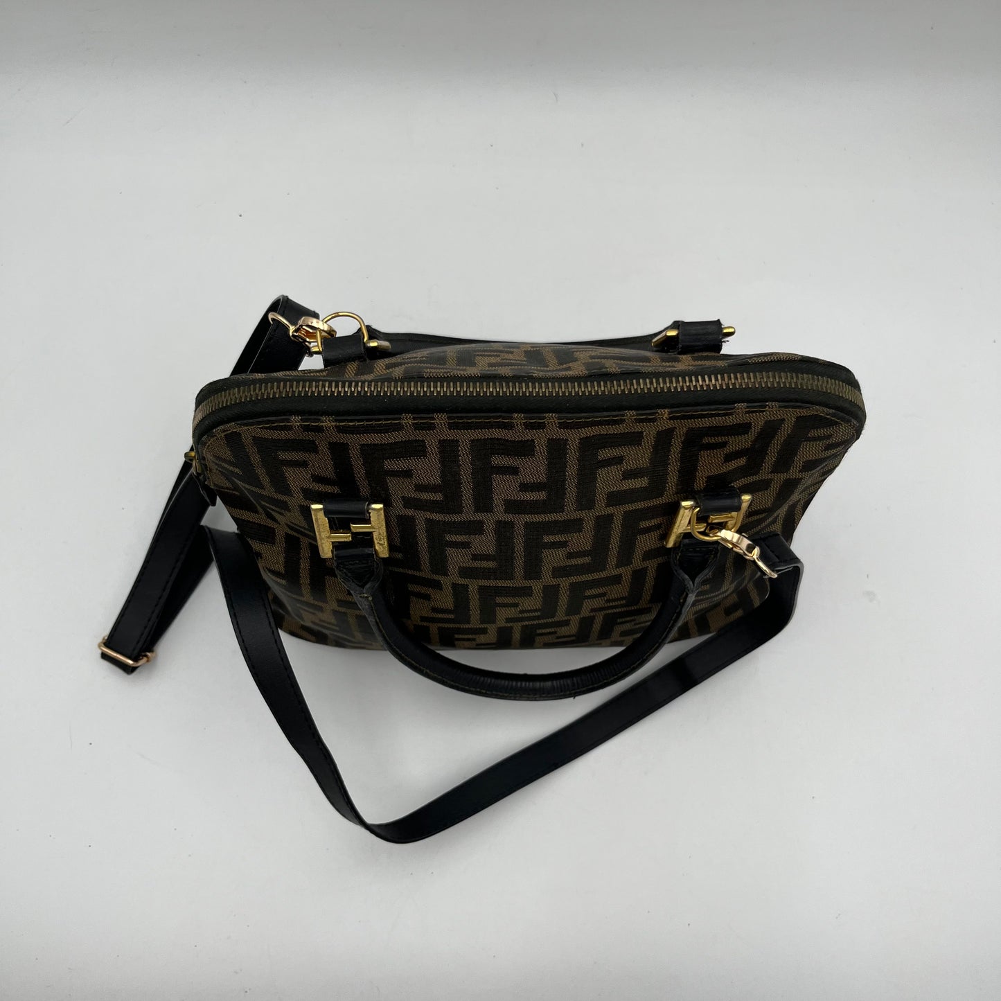 Fendi Tobacco Zucca Alma Handbag