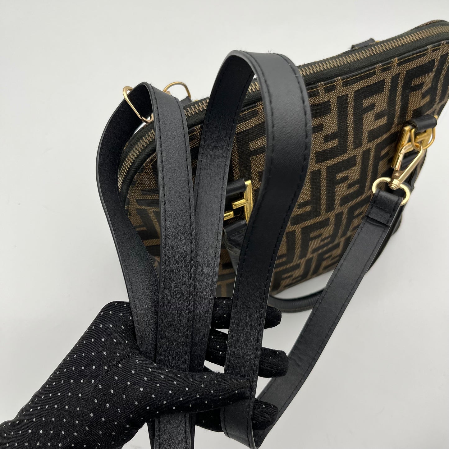 Fendi Tobacco Zucca Alma Handbag