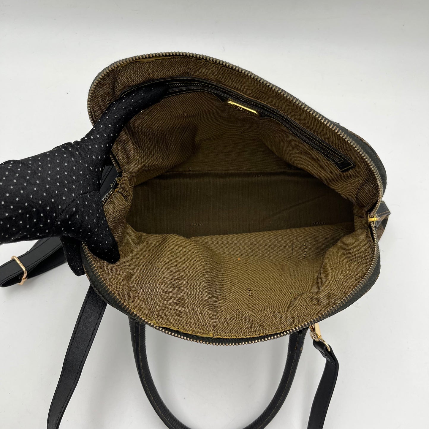 Fendi Tobacco Zucca Alma Handbag