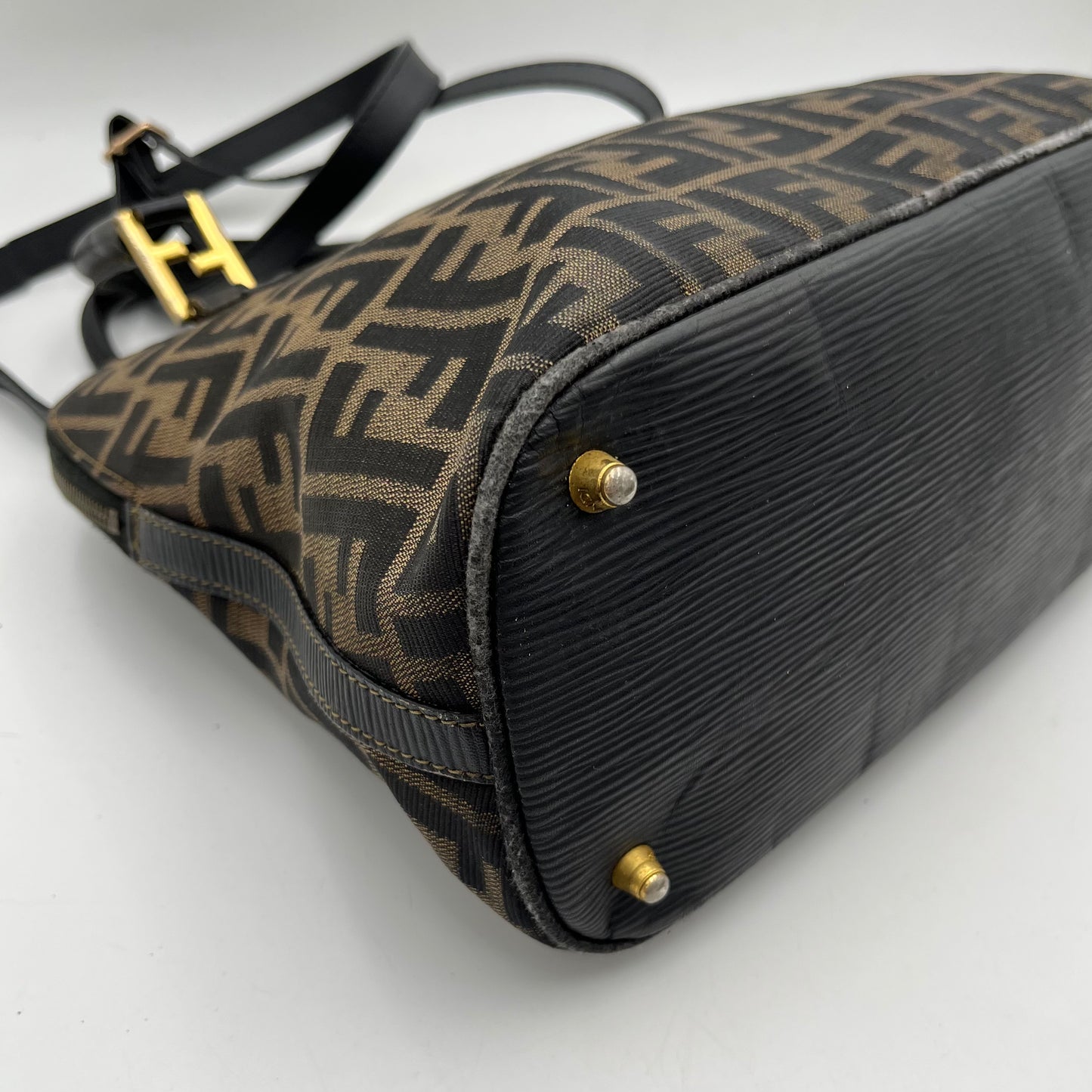 Fendi Tobacco Zucca Alma Handbag