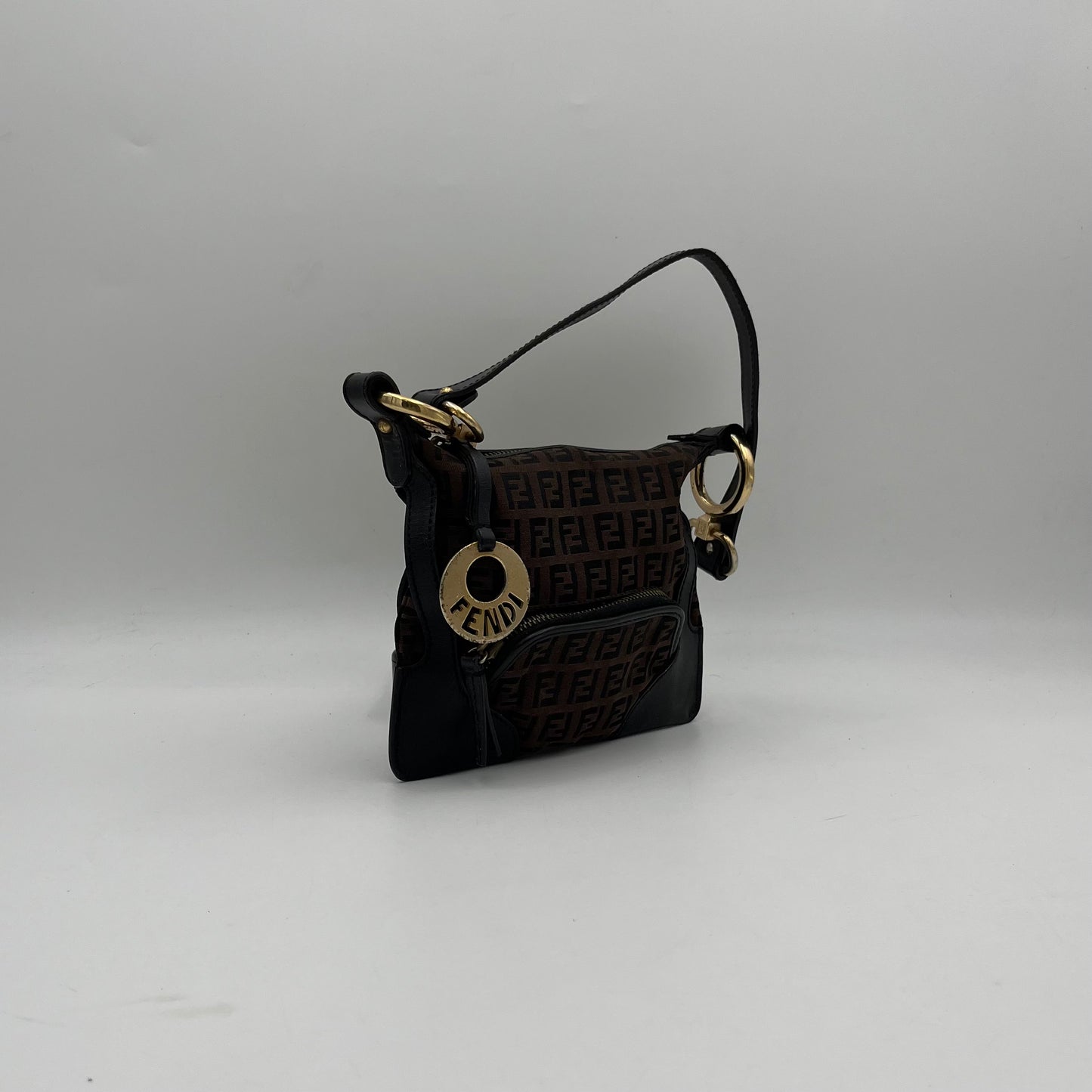Fendi Dark Brown Zucchino Mini Chef Baguette