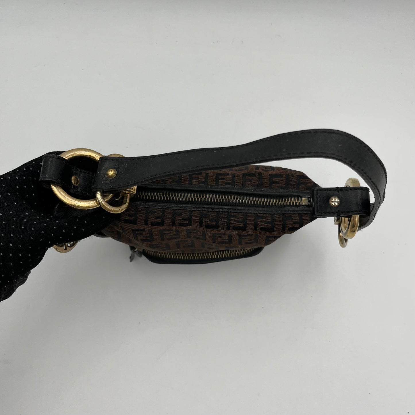 Fendi Dark Brown Zucchino Mini Chef Baguette