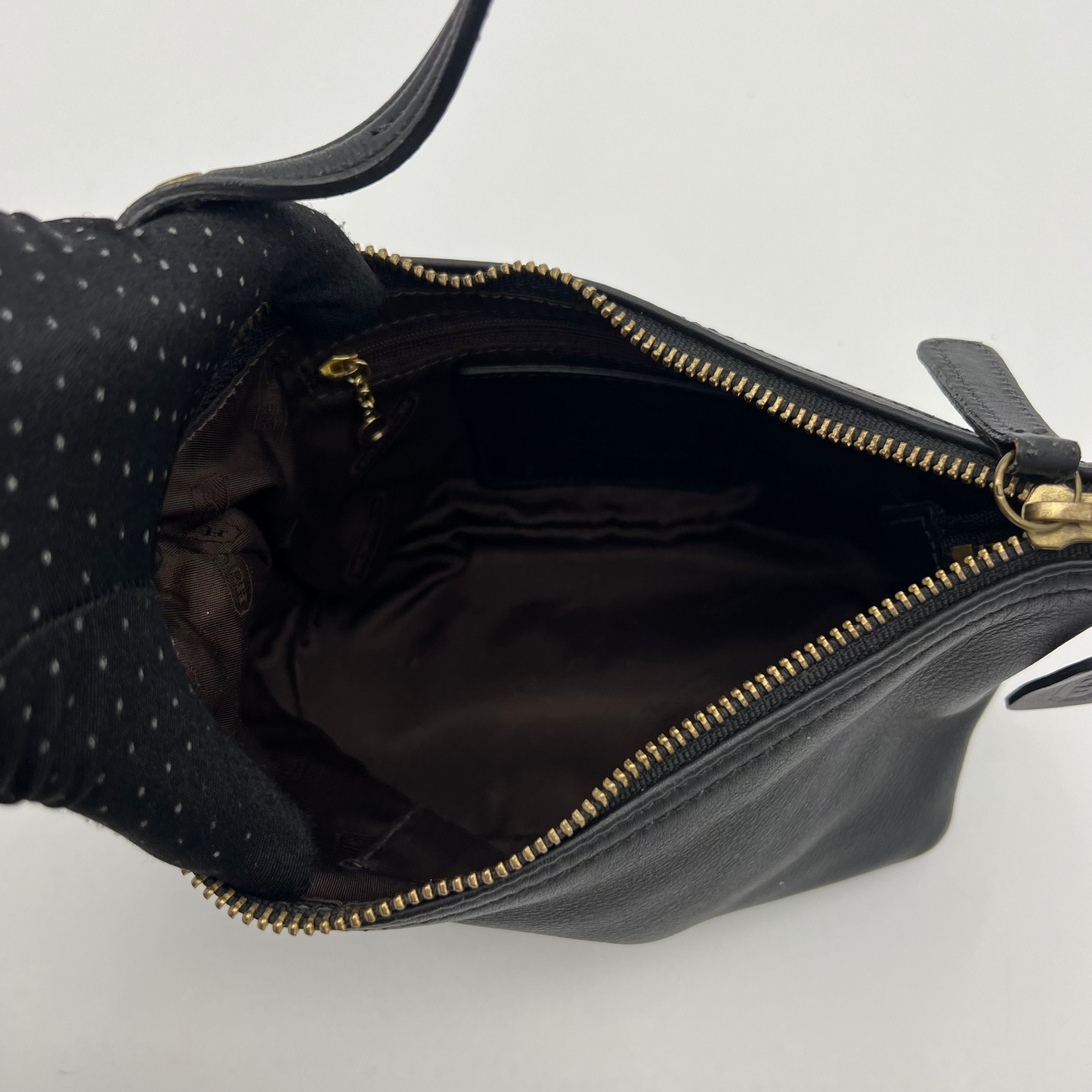 Coach Black Leather Small Legacy West Zip Hobo Bag GHW