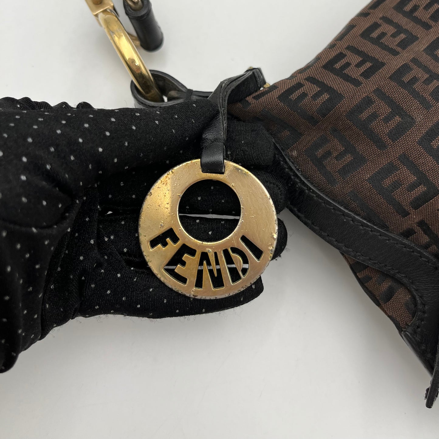 Fendi Dark Brown Zucchino Mini Chef Baguette