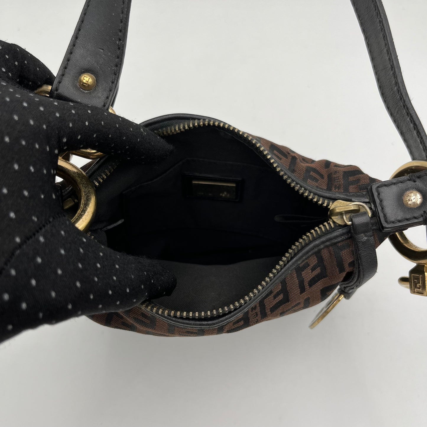 Fendi Dark Brown Zucchino Mini Chef Baguette