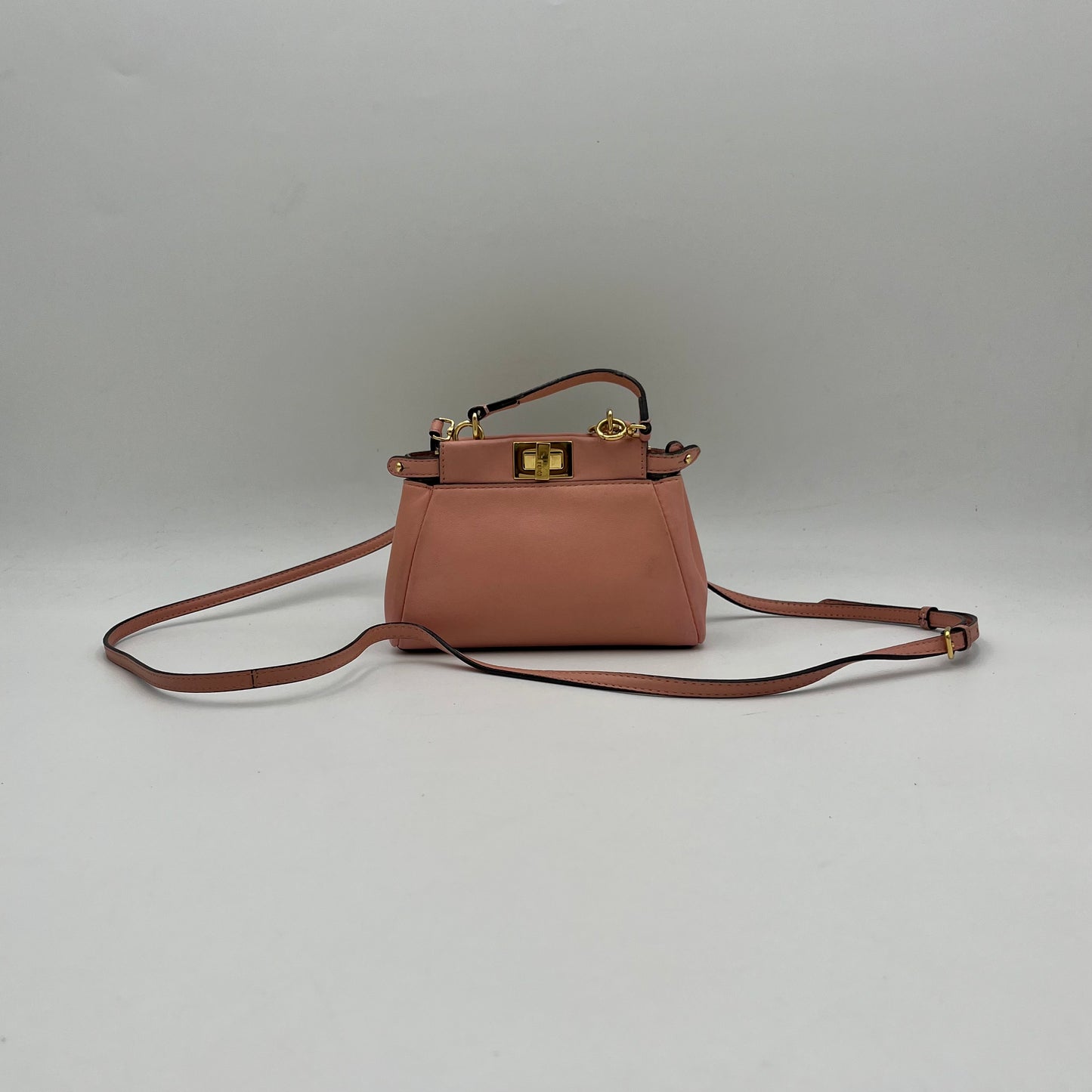Fendi Pink Leather Micro Peekaboo
