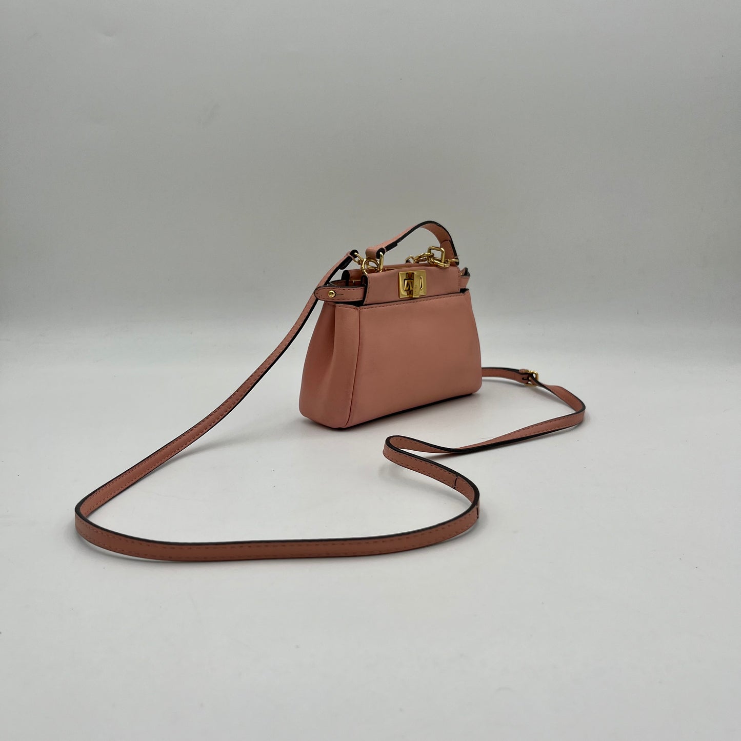 Fendi Pink Leather Micro Peekaboo