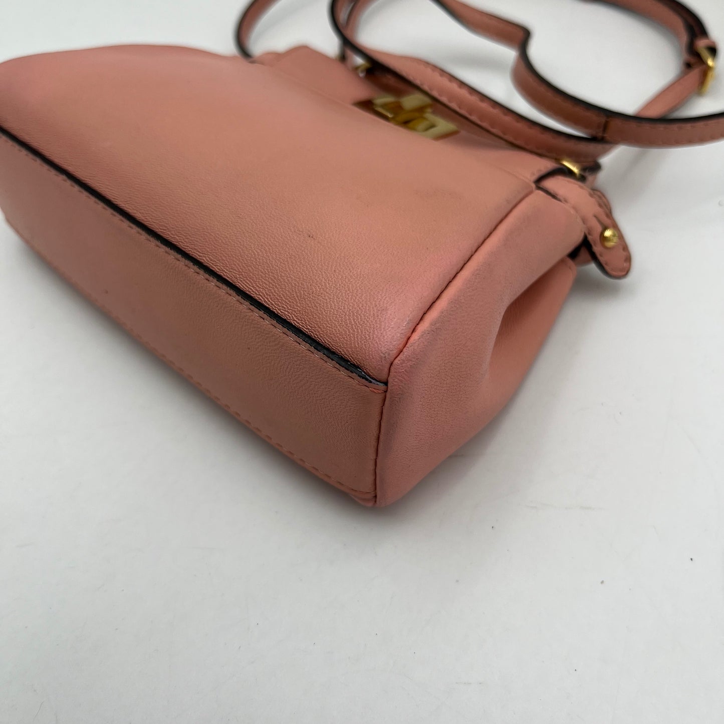 Fendi Pink Leather Micro Peekaboo
