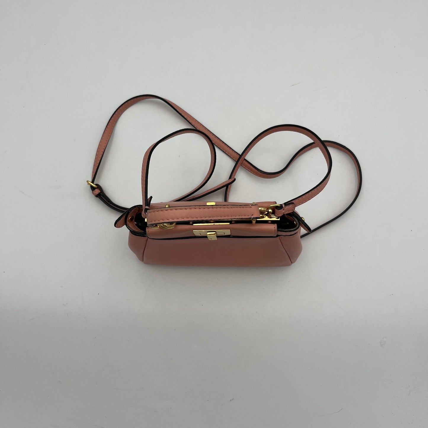 Fendi Pink Leather Micro Peekaboo