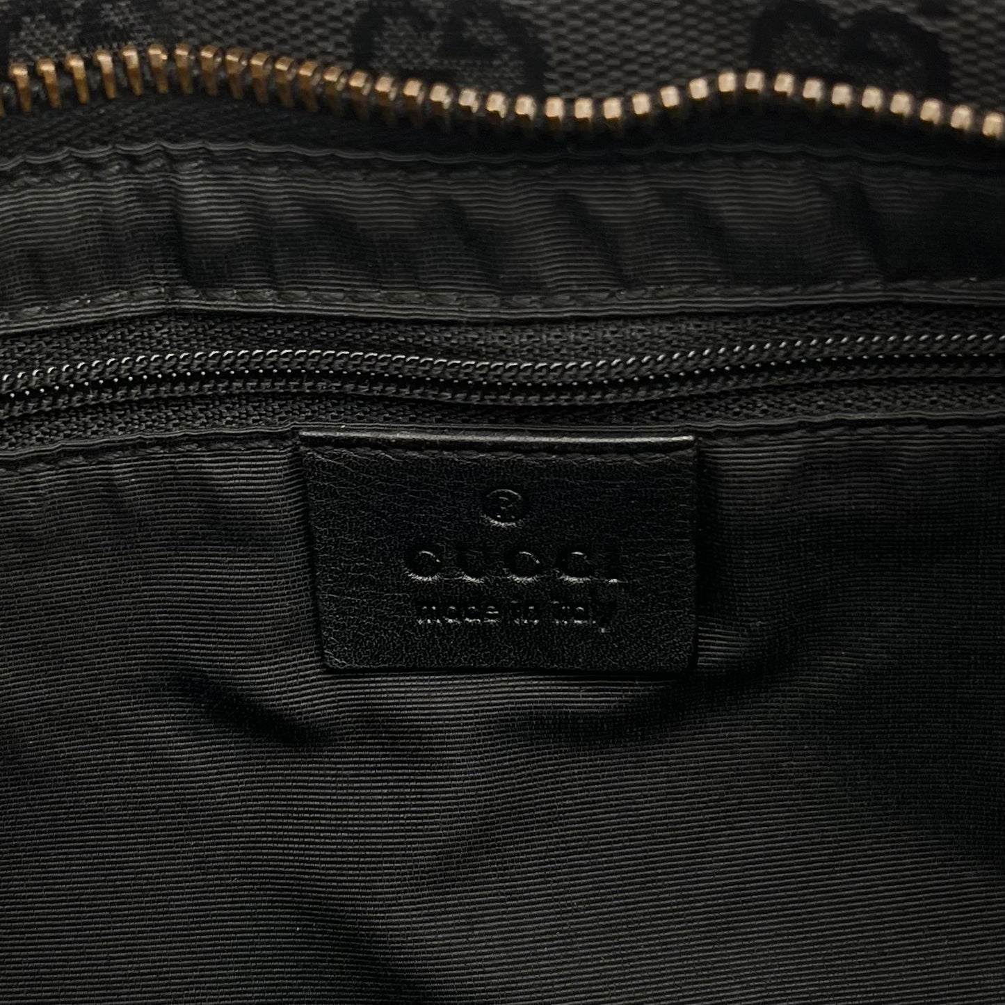 Gucci Black Monogram Canvas and Leather Ellington Shoulder Bag