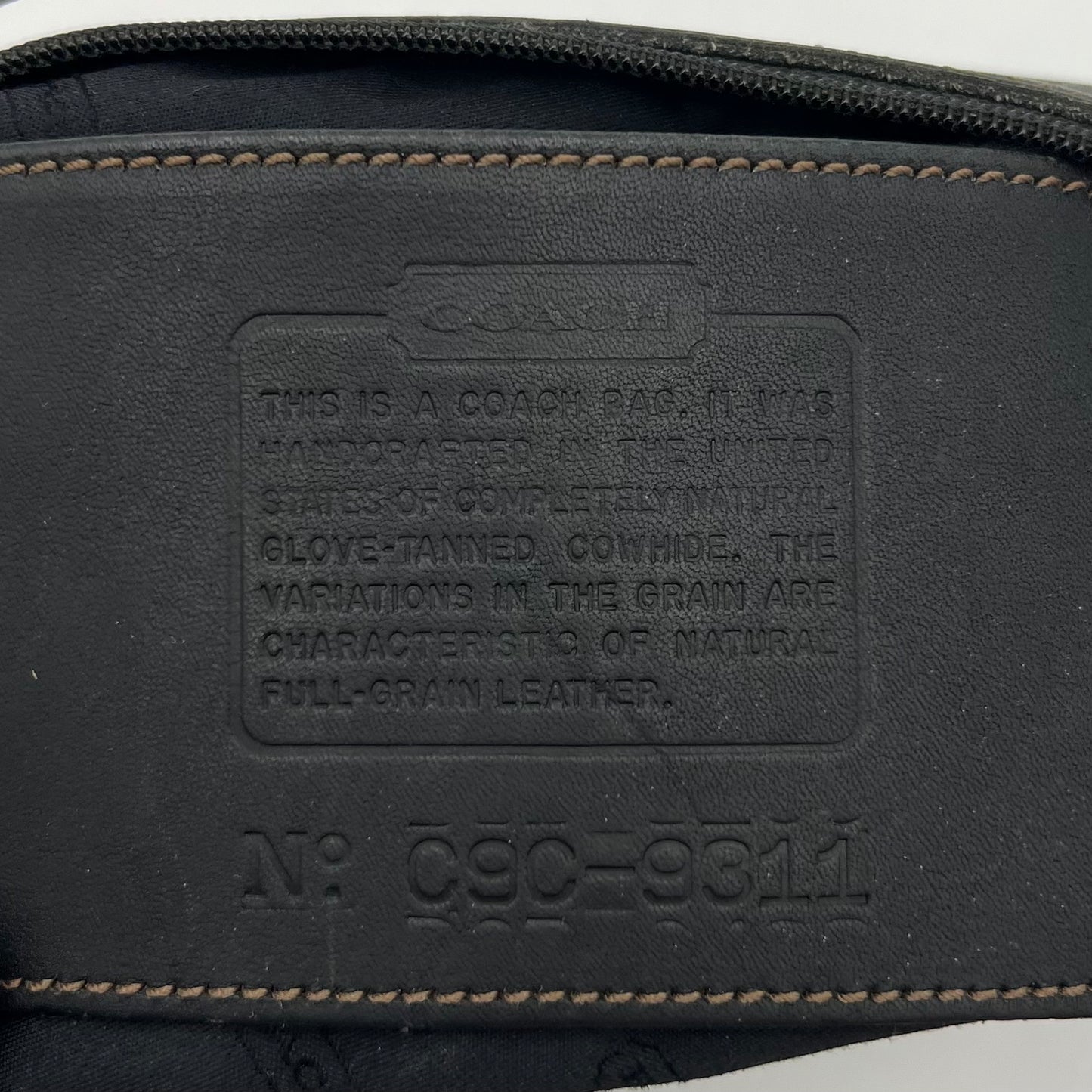 Coach Vintage Black Leather 9311 Pochette