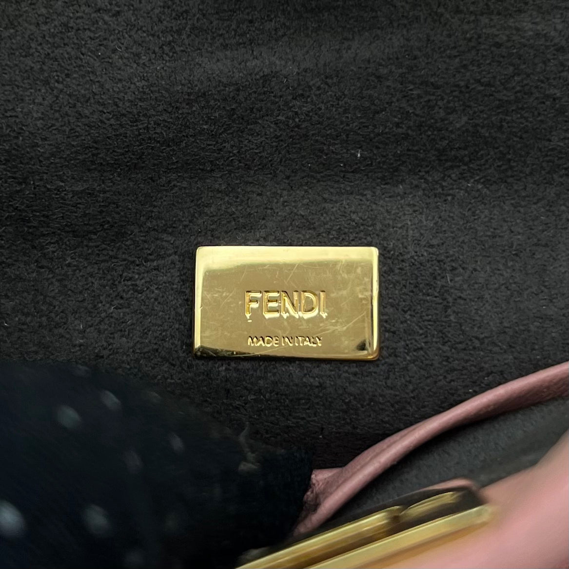 Fendi Pink Leather Micro Peekaboo