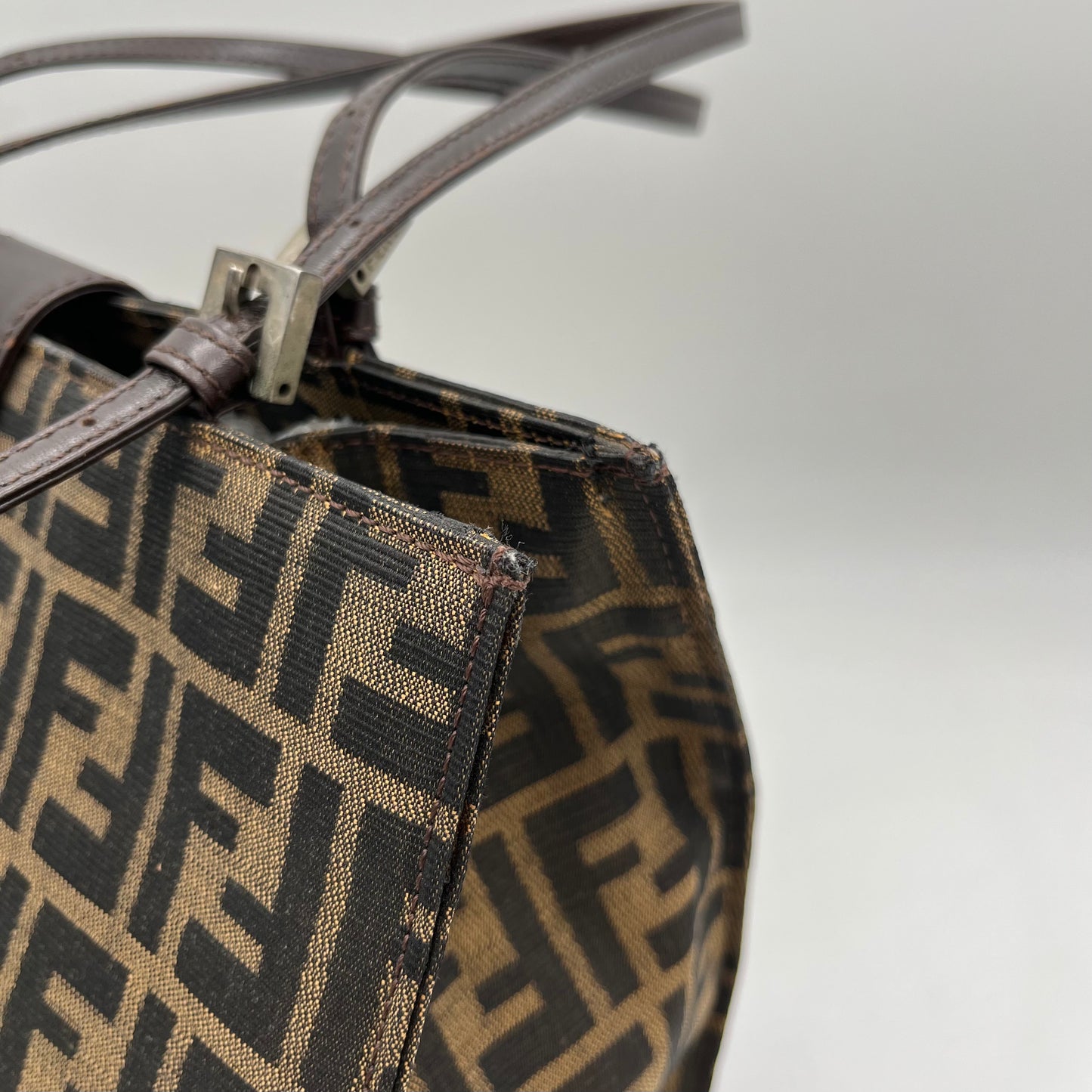 Fendi Tobacco Zucca Tote Shoulder Bag