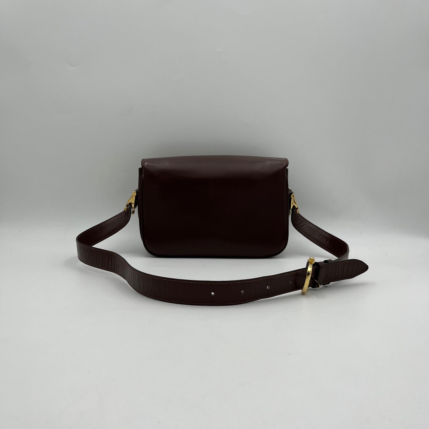 Celine Paris Macadam Brown Leather Horse Carriage Box Bag
