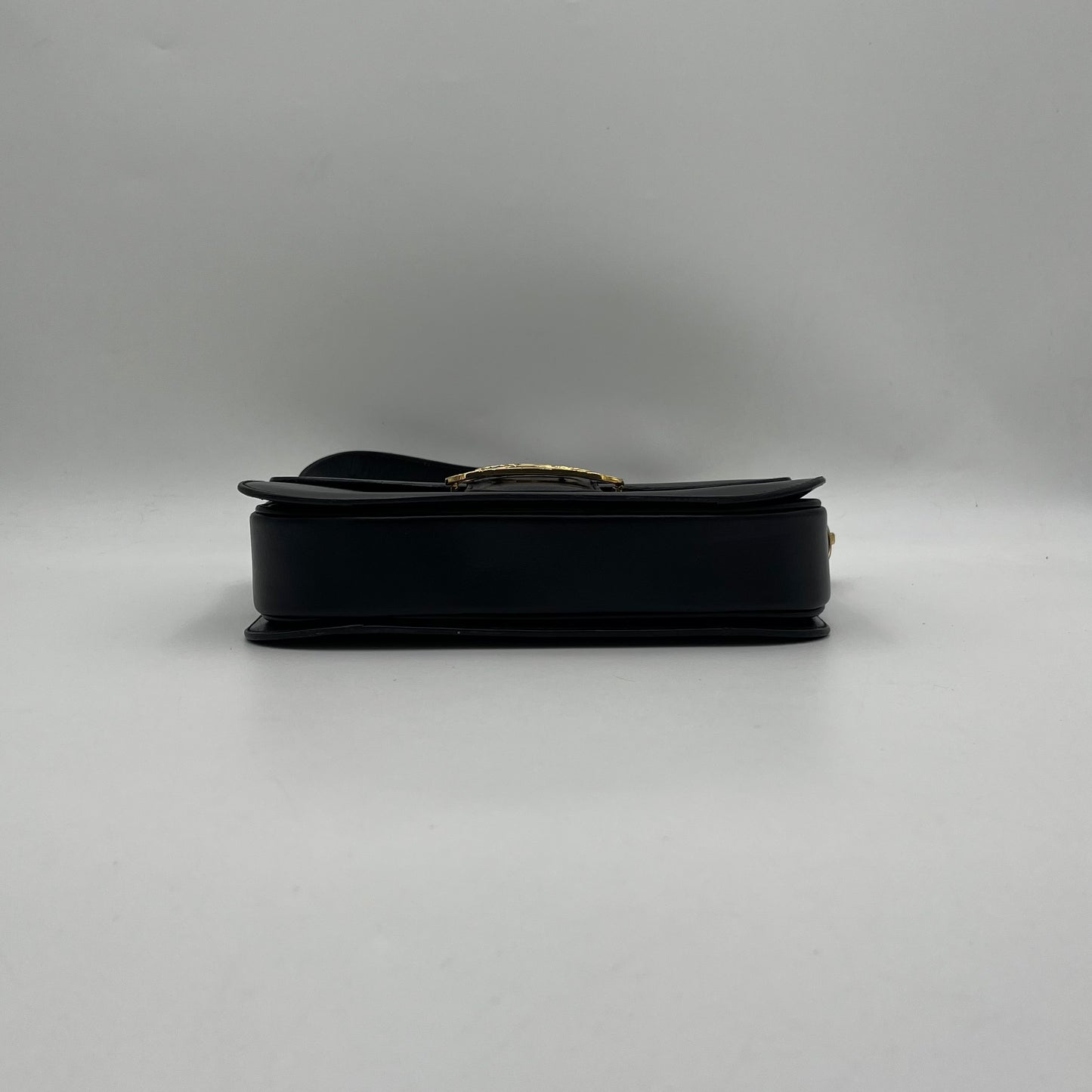 Celine Paris Black Leather Horse Carriage Box Bag