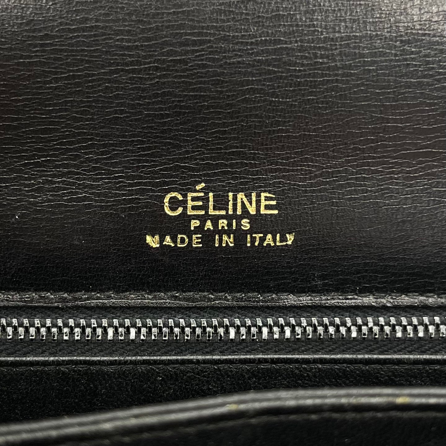Celine Paris Black Leather Horse Carriage Box Bag