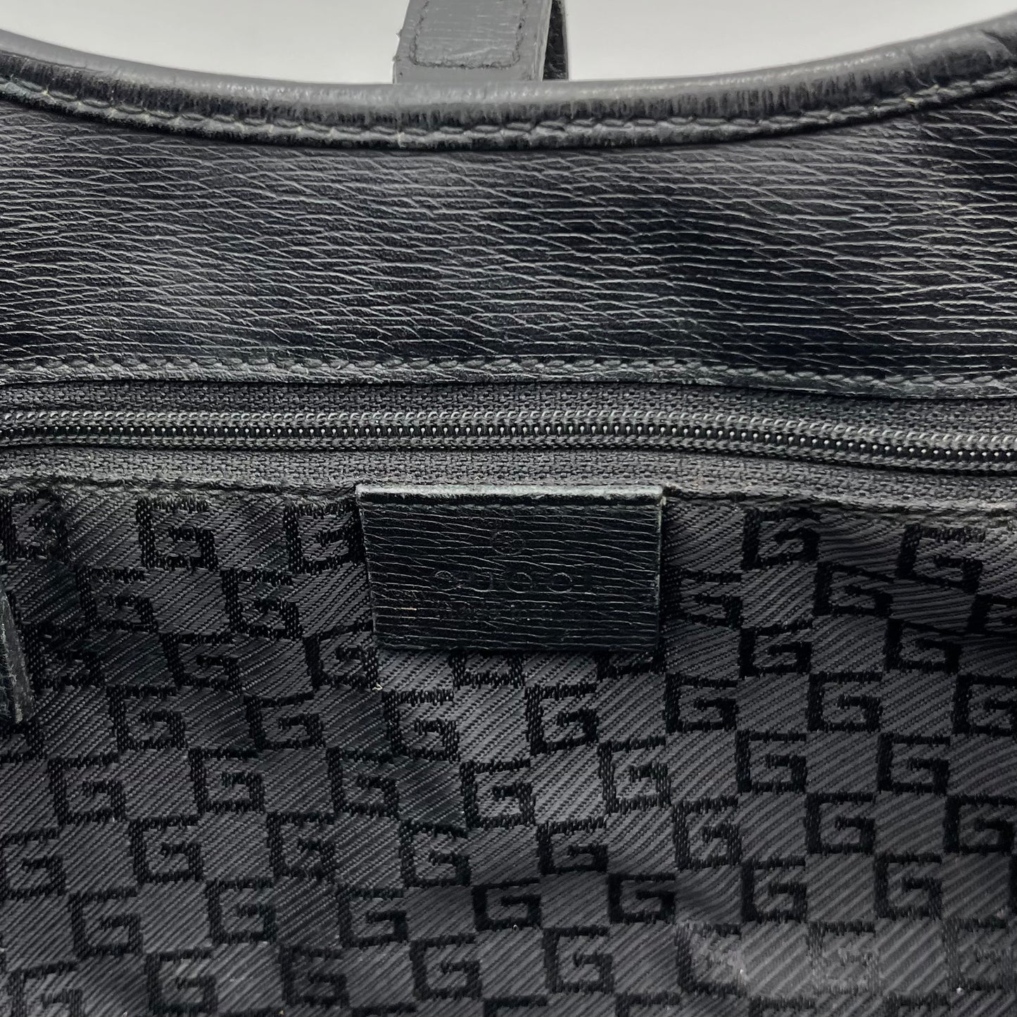 Gucci Black Leather Bardot Jackie Bag GHW