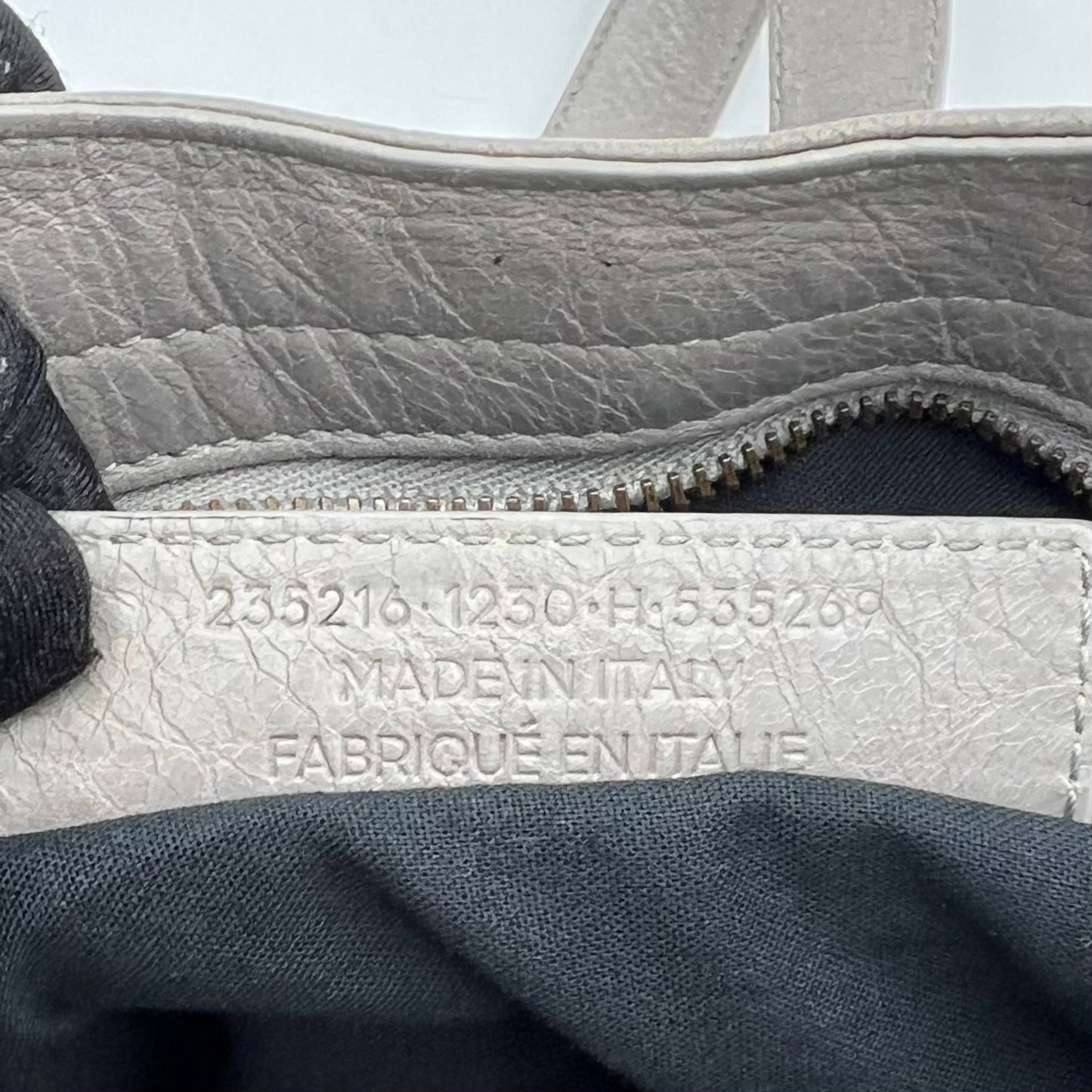 Balenciaga Light Gray Lambskin Classic Velo