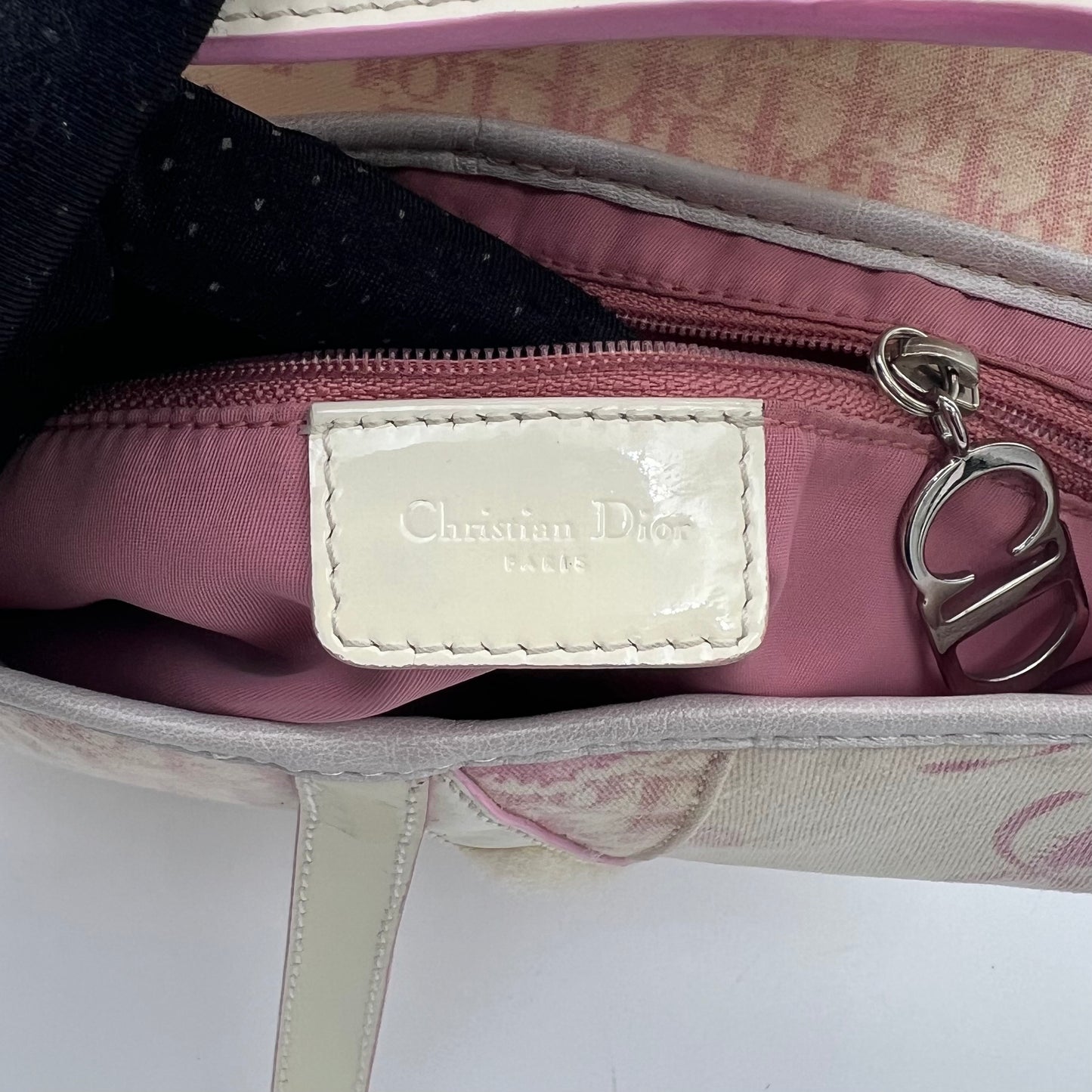Christian Dior Pink Girly Cherry Blossoms Cloth Saddle