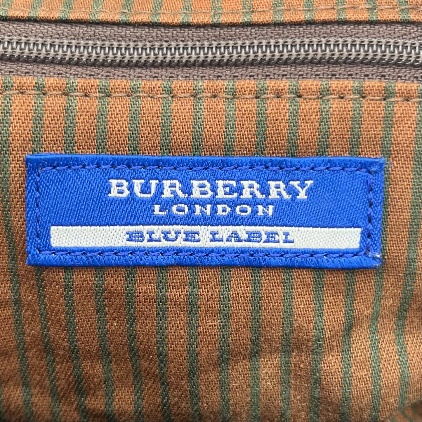 Burberry Blue Label Denim and Brown Leather Shoulder Bag