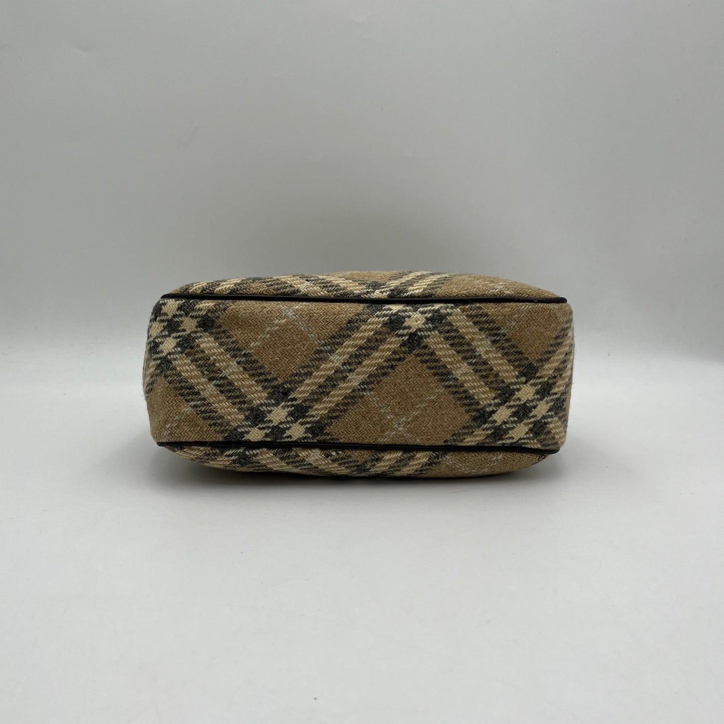 Burberry Nova Wool Hobo Shoulder Bag