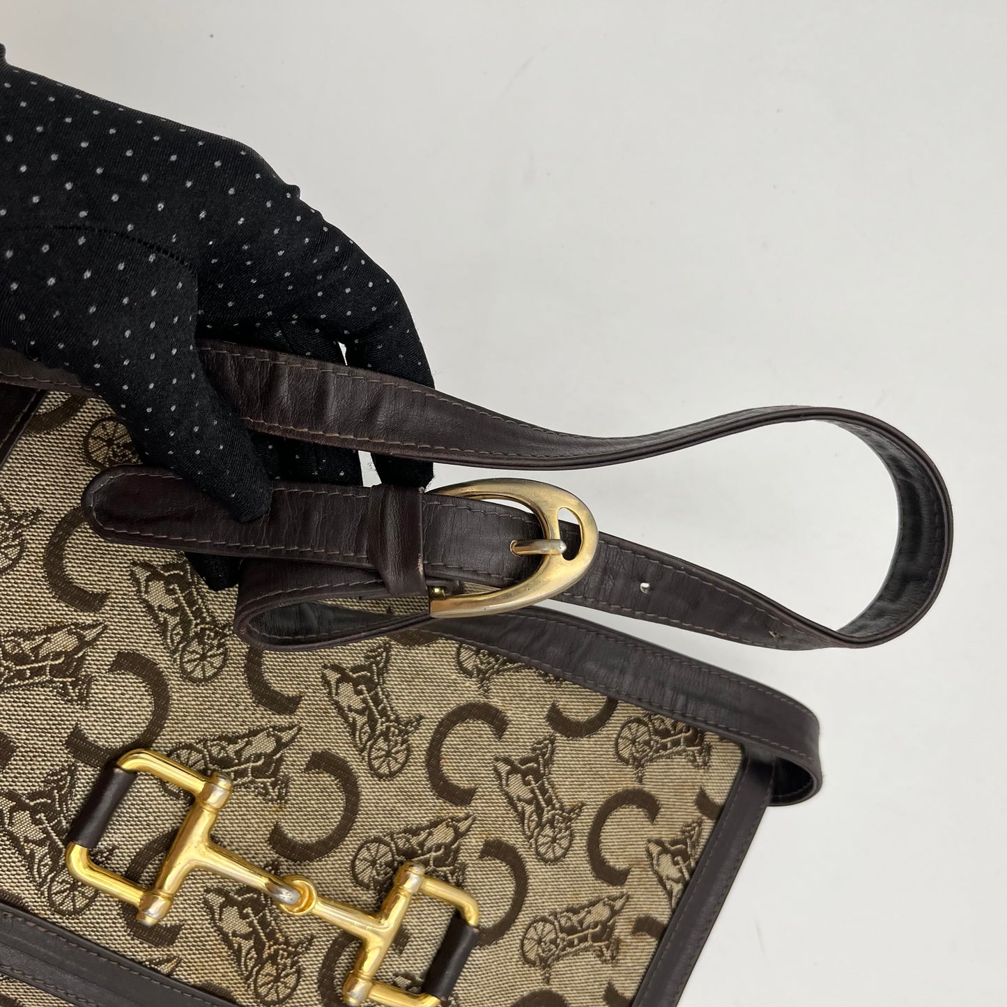 Celine Paris Vintage C Horse Carriage Horsebit Flap Shoulder Bag
