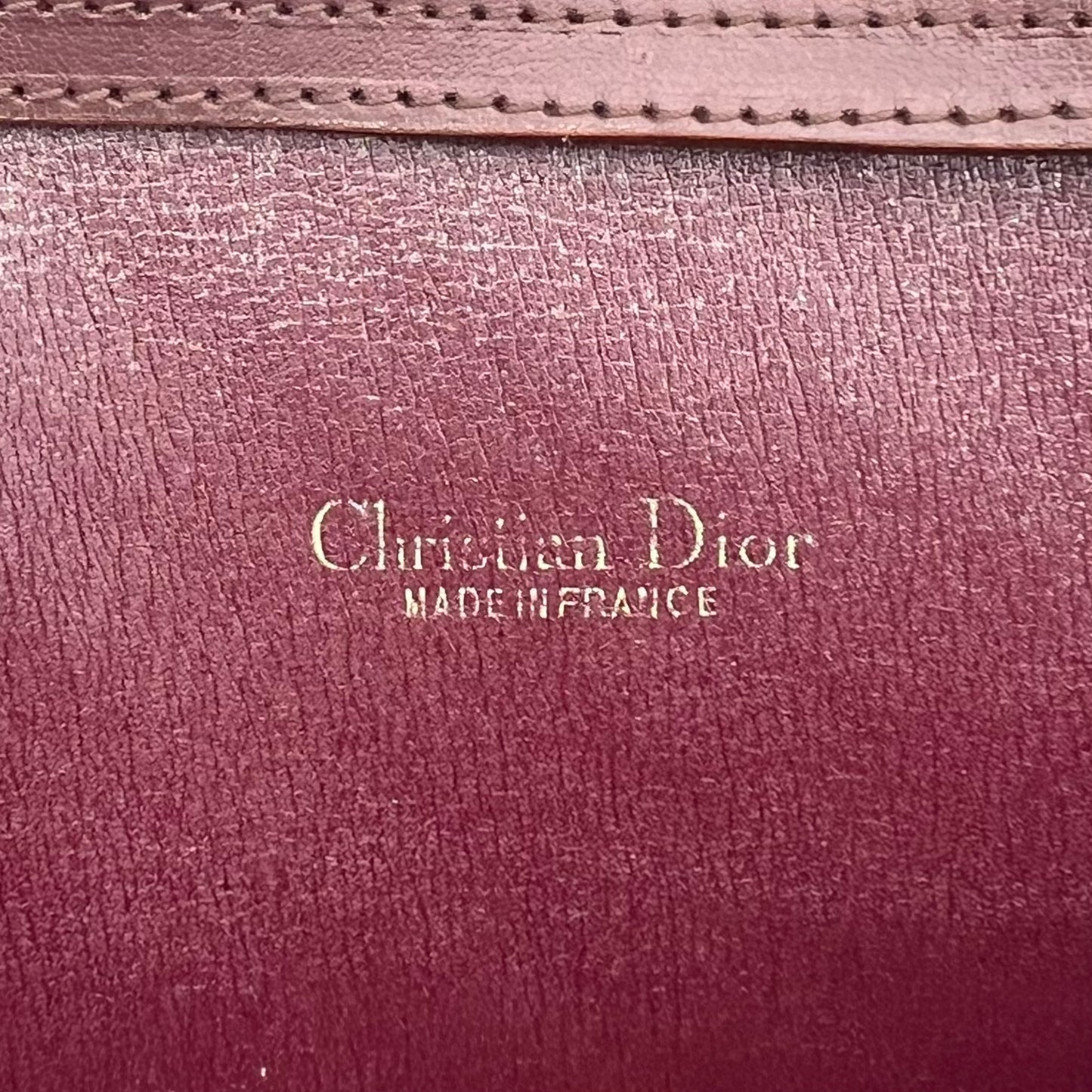 Christian Dior Burgundy Trotter 30 Montaigne Cloth Envelope Bag